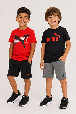 Conjunto Puma - 2 camisetas e 2 shorts esportivos