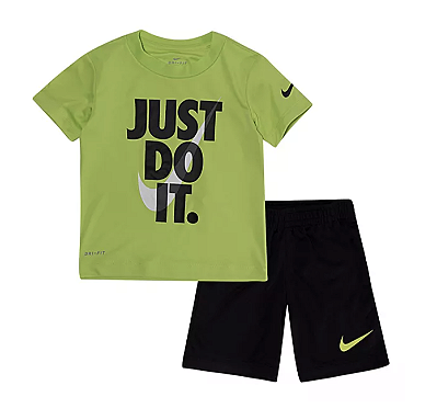 Conjunto Nike Dri-FIT - Camisetas e Short esportivo - Neon/ Preto*