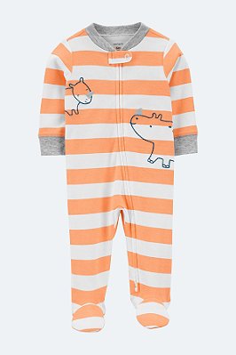 Pijama/Macacão Carter's, de algodão - Rinoceronte