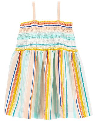 Vestido Carter's - Listrado/ Tropical