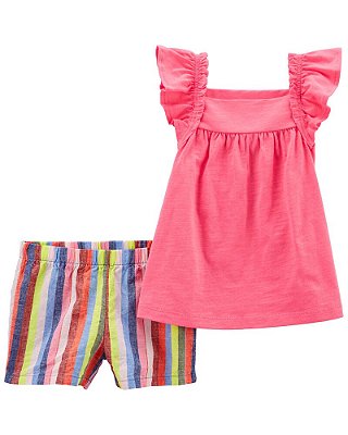 Conjunto Carter's - blusa e short de linho