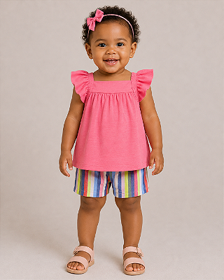 Conjunto Carter's - blusa e short de linho