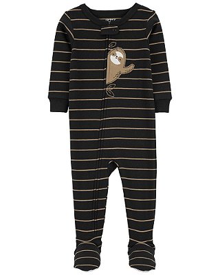 Pijama/Macacão Carter's, de algodão - Bicho Preguiça
