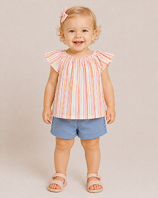 Conjunto Carter's - Bata de linho e short