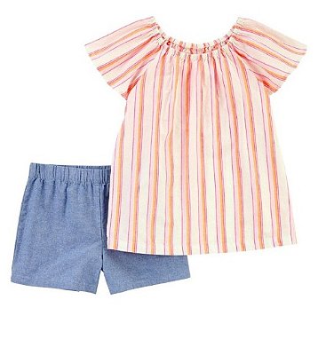 Conjunto Carter's - Bata de linho e short