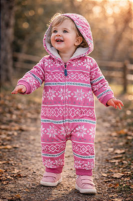 Macacão de inverno Carter's (Plush/ Fleece) - Rosa