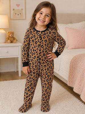 Pijama/Macacão de inverno Carter's (Plush/ Fleece) - Oncinha