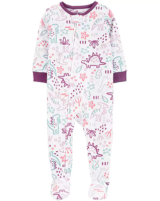 Pijama/Macacão de inverno Carter's (Plush/ Fleece) - Dino