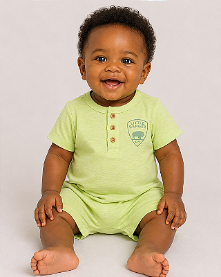 Romper / Macacão Carter’s em Algodão, com Botões – Little Ranger