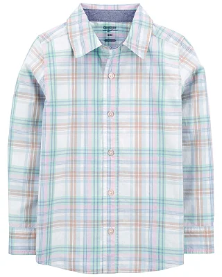 Camisa Carter's, manga longa - Xadrez