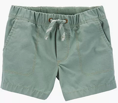 Bermuda infantil cós elástico e cordão verde - Carter's