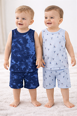 Kit Pijama 4 Peças Carter's - Azul