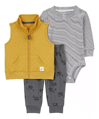 Conjunto Carter's - Colete, body e calça - Construção