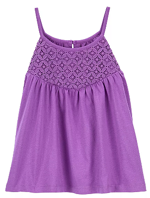 Blusinha Carter's de alcinhas, em algodão - Roxo