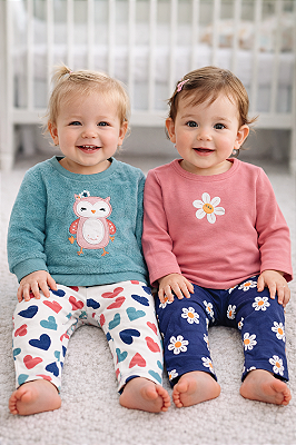 Conjunto Pekkle de inverno - 4 peças / Coruja