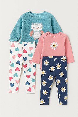 Conjunto Pekkle de inverno - 4 peças / Coruja