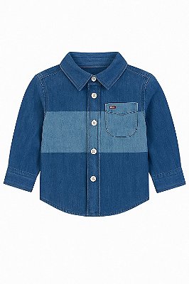 Camisa Tommy Hilfiger, manga longa, em algodão - Jeans