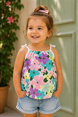 Bata infantil de alcinha com lacinho Carter's - Floral