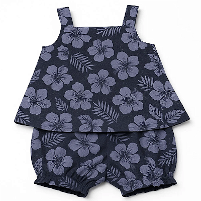 Conjunto Carter's - Body e short - Azul