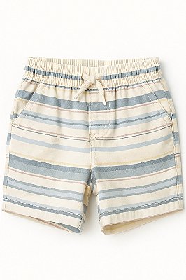 Bermuda infantil texturizada cós elástico e cordão Listrado | Carter's