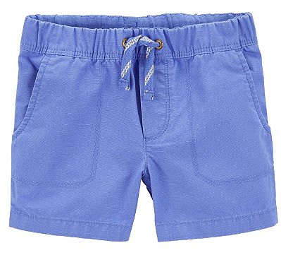 Bermuda infantil texturizada cós elástico e cordão Azul | Carter's