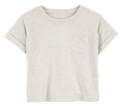 Blusa Infantil OshKosh – Creme Lisa em algodão
