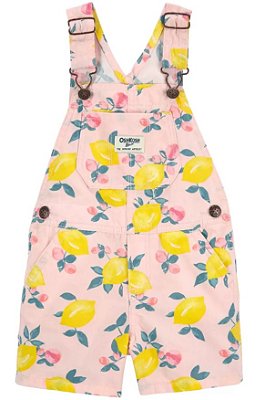 Jardineira Curta OshKosh Estampada Limão