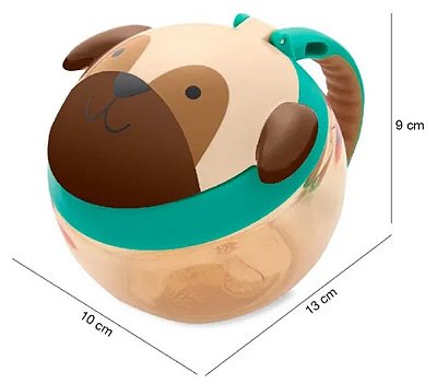 Pote Porta Lanche Infantil Skip Hop Zoo Cachorro – Com Tampa e Alça