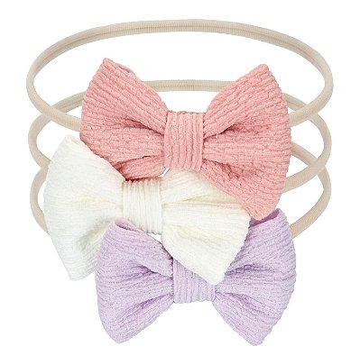 Kit 3 Faixas de Cabelo Carter’s com Laço – Algodão, Infantil