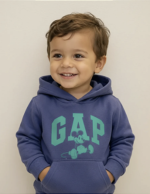 Moletom Infantil GAP Disney Mickey Original Com Capuz Unissex