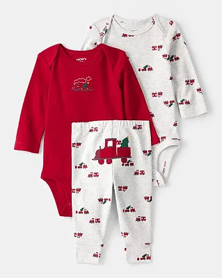 Kit Carter's Bebê Menino 3 Peças Body Calça E Body Manga Longa Original
