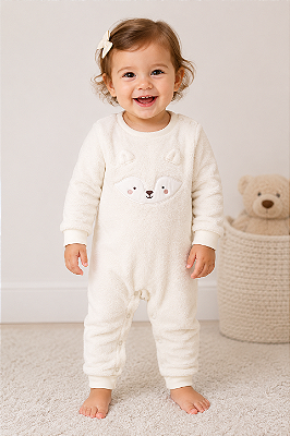 Pijama Macacão Carter's DreamPlush Sem Pezinho Original - Creme