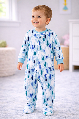 Pijama/Macacão de inverno OshKosh (Plush/ Fleece) - Monstro da neve
