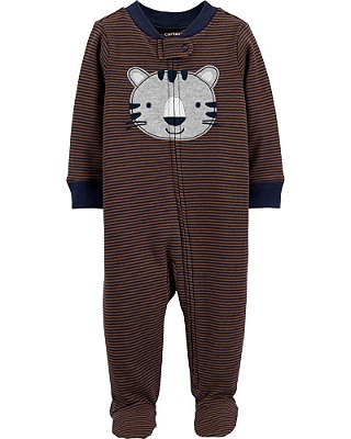Pijama/Macacão Carter's, de algodão - Tigre