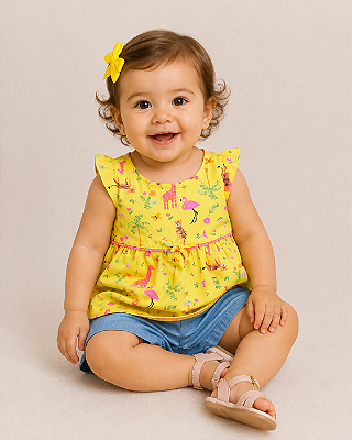 Conjunto Carter's - blusa e short - Selva