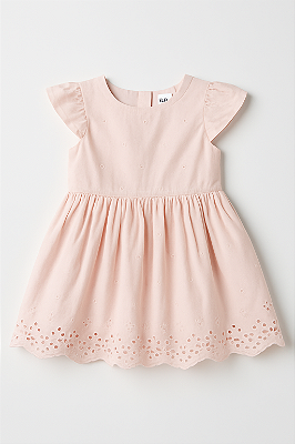 Vestido GAP, em algodão, de laise - Rosa