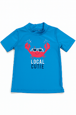 Camiseta de banho Carter's, com proteção solar UPF 50+ - Crab