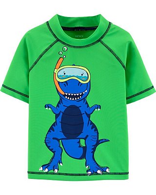 Camiseta de banho Carter's, com proteção solar UPF 50+ - Dinossauro