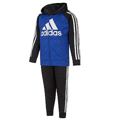 Conjunto Adidas - Casaco com capuz e calça esportiva - Azul
