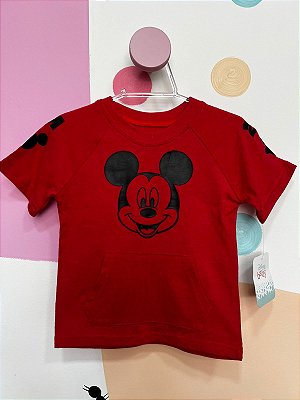 Camiseta Disney Baby, manga curta, em algodão - Mickey