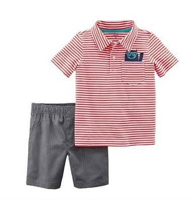​Conjunto Carter's - Polo e short - Monstrinho