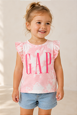 Camiseta GAP, manga flutuante, em algodão - Tie Dye