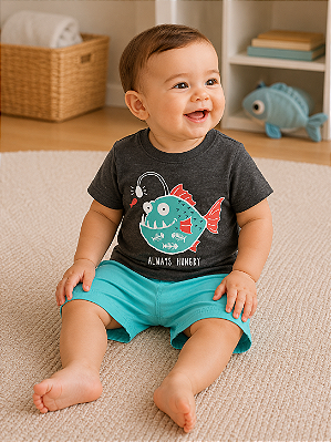 Conjunto Carter's - Camiseta e short - Always Hungry