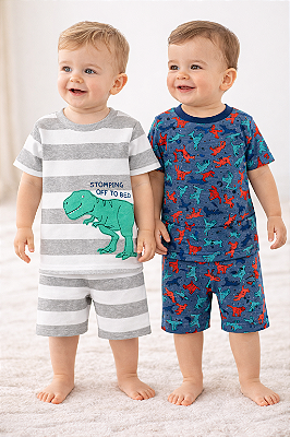 Kit Pijamas Carter's - 4 peças - Dinossauros