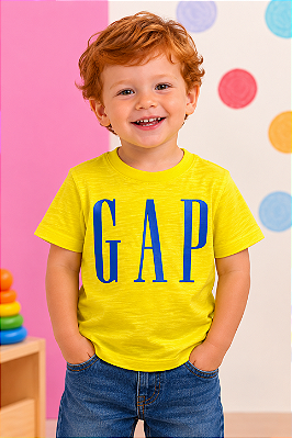 Camiseta GAP Infantil Logo Clássico – Amarelo