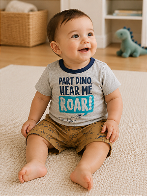 Conjunto Carter's - Camiseta e short - Dinossauro