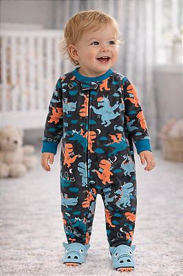 Pijama/Macacão de inverno Carter's (Plush/ Fleece) - Dragão