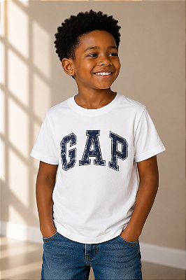 Camiseta Gap, manga curta, em algodão - Logo