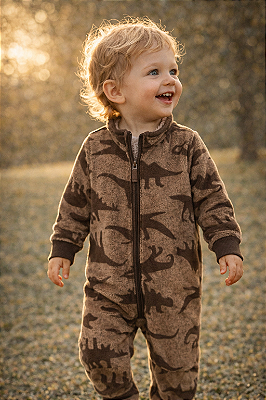 Macacão de inverno Carter's (Plush/ Fleece) - Dinossauro