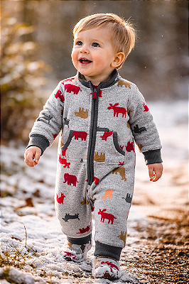 Macacão de inverno Carter's (Plush/ Fleece) - Animais